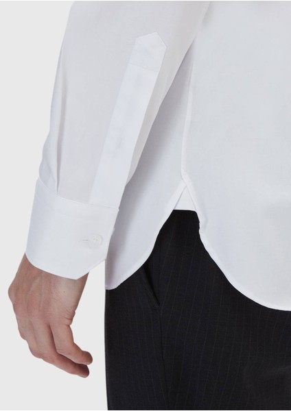 Beyaz Düz Super Slm Fit Dokuma Klasik %100 Pamuk Gömlek indirimleri