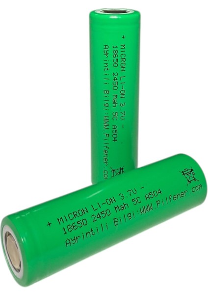 18650 3.7V (Volt) 2450 Mah 5c Lityum Şarj Edilebilir 1 Adet Pil(Batarya) Pil Kutusu Hediyeli fırsatları