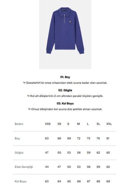 Tukan Supersoft Quarter-Zip Sweatshirt - Mor modelleri