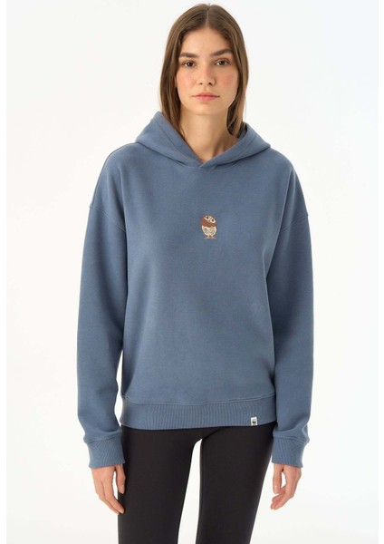 Goblin Baykuş Supersoft Hoodie - Flint Mavi
