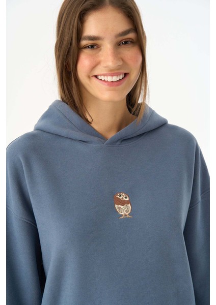 Goblin Baykuş Supersoft Hoodie - Flint Mavi fiyatları