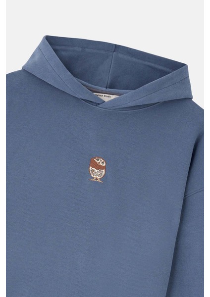 Goblin Baykuş Supersoft Hoodie - Flint Mavi fırsatları