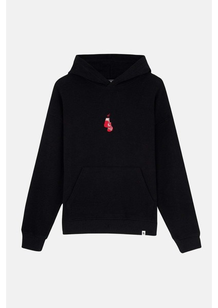 Boxing Gloves Supersoft Cepli Hoodie - Siyah