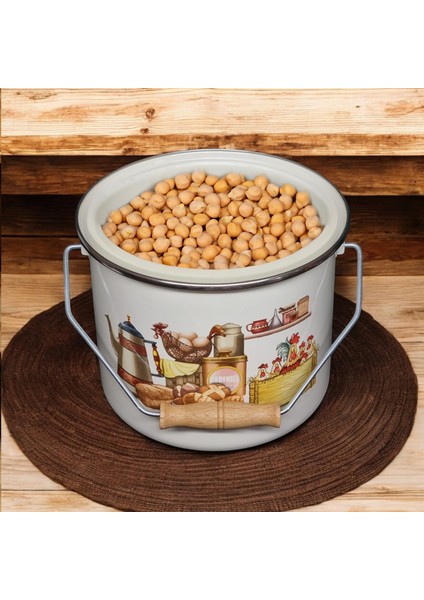 Emaye Bakraç Yoğurt Tenceresi Bakliyat Saklama Tenceresi Patates Soğan Kovası 18 cm 4,50 Litre modelleri