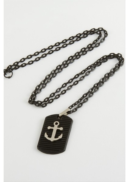 Msa-Shop Çapa Erkek Kolye-Mavi