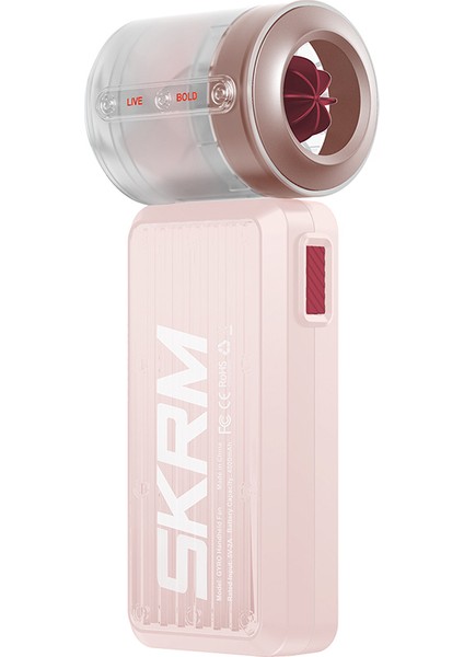 Portatif Soğutucu El Fanı Gyro Serisi Bilek Askı Ipli Dijital LED Göstergeli Pembe fiyatları