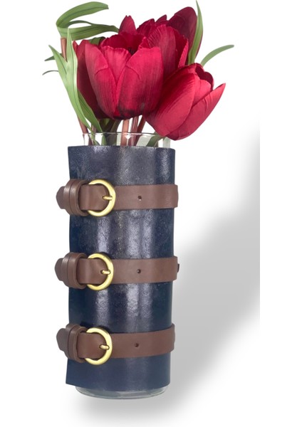 Bee Large Deri Kaplama Cam Vazo fiyatları