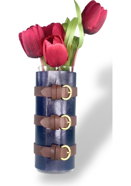 Bee Large Deri Kaplama Cam Vazo modelleri