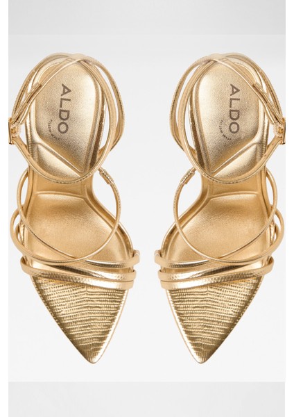 Solania Sandalet Orta Boy Topuklu Sandalet - Sarı