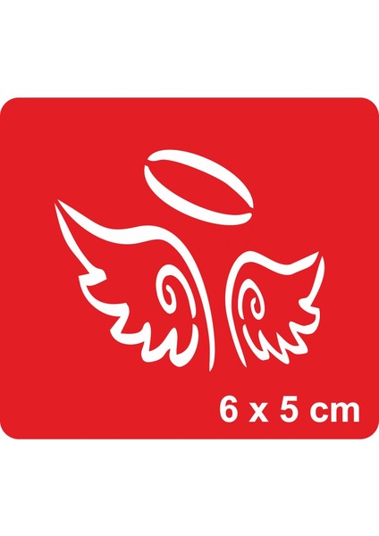 Melek Kanatları Tattoo Geçici Dövme Şablonları Kına Kalıpları