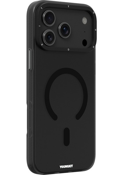 iPhone 17 Pro Uyumlu Kılıf M-Safe Şarj Özellikli Youngkit Hidden Sand Serisi Kapak Siyah fiyatları