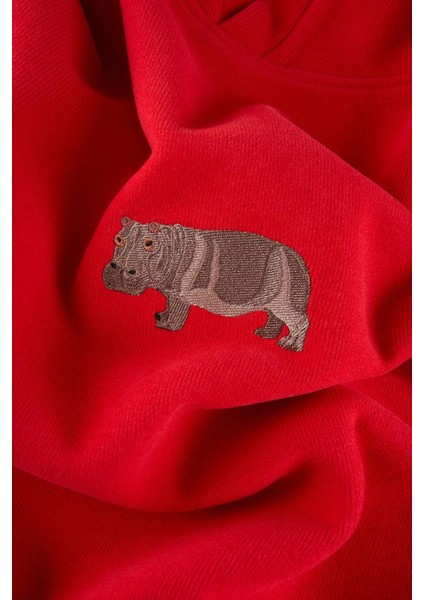 Hipopotam Supersoft Hoodie - Kırmızı fiyatları
