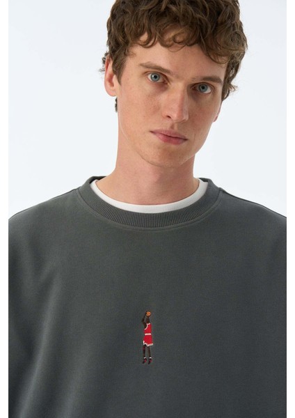 His Airness Supersoft Sweatshirt - Antrasit fırsatları