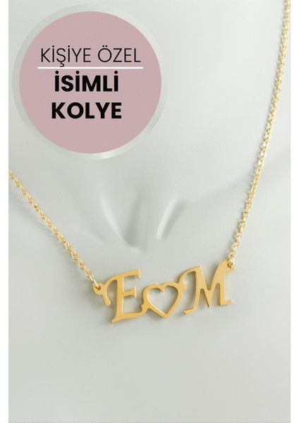 Msa-Shop Kişiye Özel Isim Yazılı Kolye-Sarı modelleri