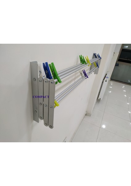 Çamaşırlık 95 cm 5 Askılı Pratik Çamaşır Kurutma Askısı Duvara Monte Akordiyon Tipi 475 Cm Askı Alanı fiyatları