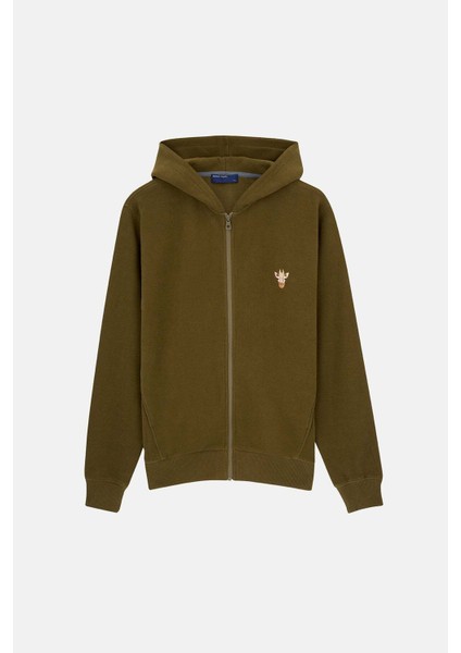 Zürafa Supersoft Full Zip Hoodie - Haki