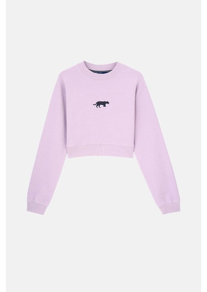Jaguar Supersoft Crop Sweatshirt - Lila