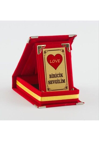 Msa-Shop Biricik Sevgilim Plaketi Sevgililer Günü Hediyesi-Kırmızı