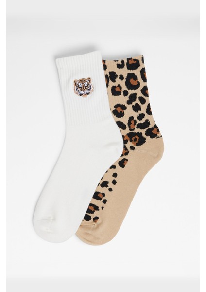 Wildpaws Kadın Çorap - Kahverengi