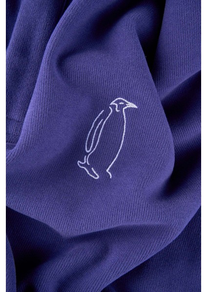 Imparator Penguen Supersoft Oversize Polo Yaka Sweatshirt - Mor fiyatları