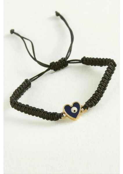 Kalp Makrome Ip Bileklik