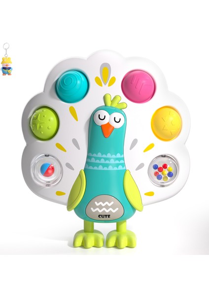 Bebek Çocuk Oyuncakları Tavus Kuşu Basın Kabarcık Müziği El Kriket Bebek Eğitici Parmak Eğitimi Basın Müzik Oyuncakları (Yurt Dışından)