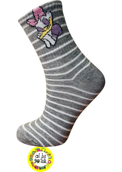 5 Çift Renkli Desenli Mickey Mouse Mini Mouse Plüto Donald Duck Daisy Duck Pamuklu Kolej Çorap