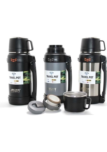 Paslanmaz Çift Katmanlı Termos 1,8 Lt