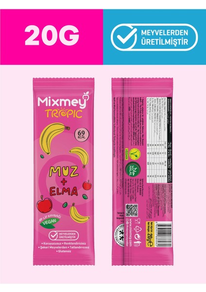 Muz Meyve Barı 24 Adet | Sağlıklı Atıştırmalıklar – Vegan, Glutensiz, Koruyucusuz (20GR X 24 ADET) fiyatları