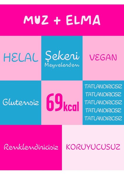 Muz Meyve Barı 24 Adet | Sağlıklı Atıştırmalıklar – Vegan, Glutensiz, Koruyucusuz (20GR X 24 ADET) fırsatları