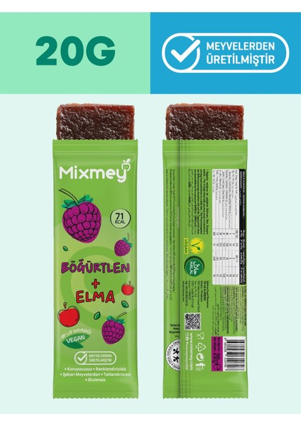 Ekşi Sever Meyve Barı – 12 Adet | Sağlıklı Atıştırmalıklar – Vegan, Glutensiz (20GR X 12 ADET)