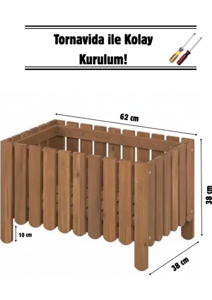 Ahşap Çiçeklik Dış ve İç Mekan Saksılık