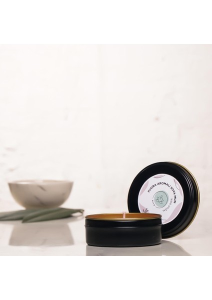 Pudra Aromalı Metal Soya Mum