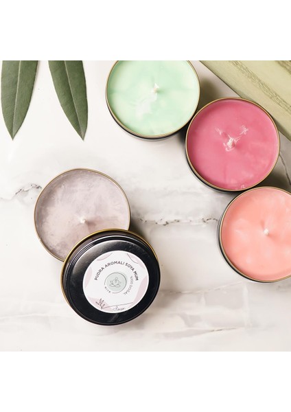 Pudra Aromalı Metal Soya Mum fiyatları