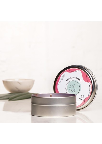Menekşe Aromalı Metal Mum