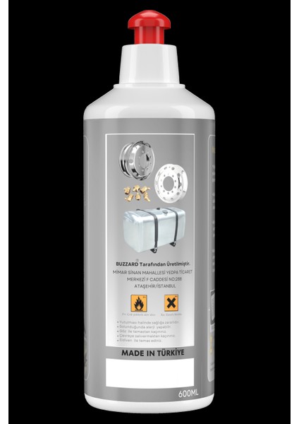 Falcon Gloss Buzzard Krom Alüminyum Jant Yüzey PARLATICISI-600ML fiyatları