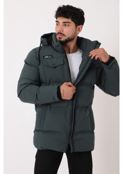 Göğüs Cepli Içi Kürklü Uzun Şişme Mont Pldp 2957_50456 fiyatları