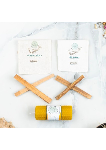 Shiddi Balmumu Mum & Ağaç Tütsü Seti