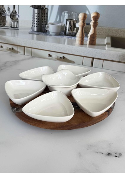 Akasya Üçgen Sunum Seti 8 Parça fiyatları