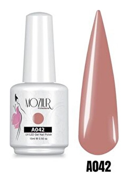 UV LED Kalıcı Oje A-042 Pürüzsüz ve Parlak Görünüm 15 ml Uzun Süre Dayanıklı modelleri