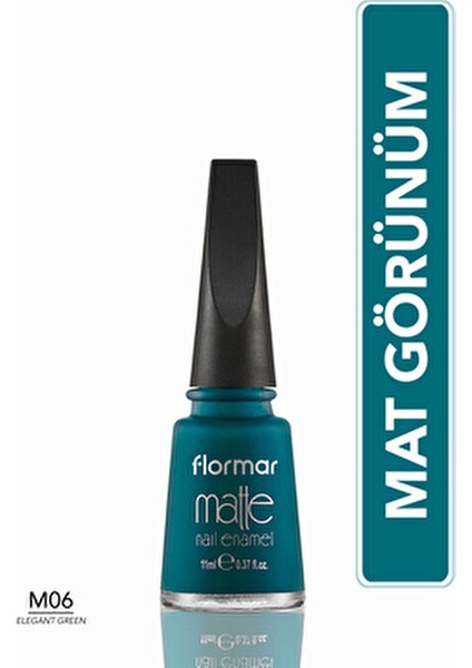 Mat Oje M06 Elegant Green 11 ml Tüm Cilt Tiplerine Uygun Kadifemsi Etki