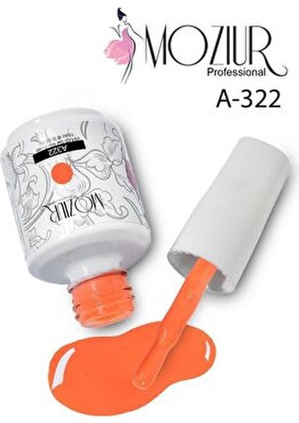 UV LED Kalıcı Oje A322 Parlak Turuncu Renk 15 ml Uzun Süre Kalıcılık Sağlar fırsatları