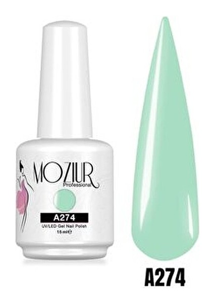 UV LED Kalıcı Oje A274 Parlak Mint Yeşili 15 ml Uzun Süreli Kalıcılık modelleri