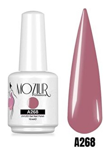 UV LED Kalıcı Oje A268 Parlak ve Uzun Süre Kalıcı 15 ml Kadınlar İçin modelleri