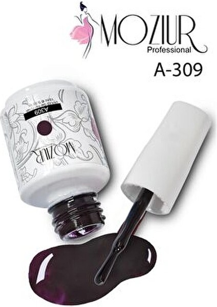 UV LED Kalıcı Oje A-309 Parlak Mor Renk 15 ml Uzun Süreli Kalıcılık fırsatları