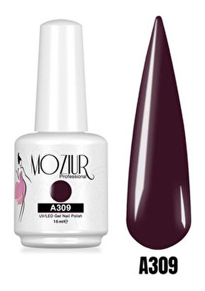 UV LED Kalıcı Oje A-309 Parlak Mor Renk 15 ml Uzun Süreli Kalıcılık indirimleri