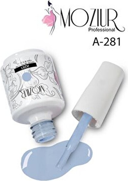 UV LED Kalıcı Oje A281 Açık Mavi Renk 15 ml Uzun Süre Kalıcılık Sağlar fırsatları