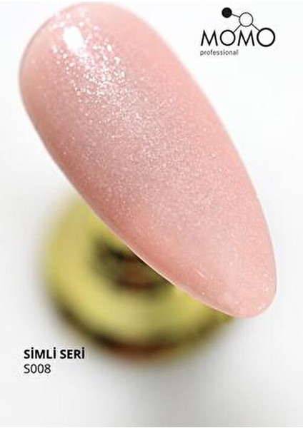 Kalıcı Oje S008 Simli Açık Yavruağzı 4 ml Orta Kıvamlı Yüksek Renk Pigmenti