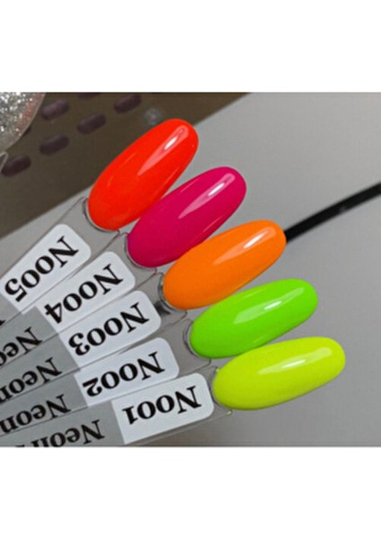 Kalıcı Oje N005 Neon Nar Çiçeği 4 ml Fosforlu Renk ve Yüksek Kalıcılık