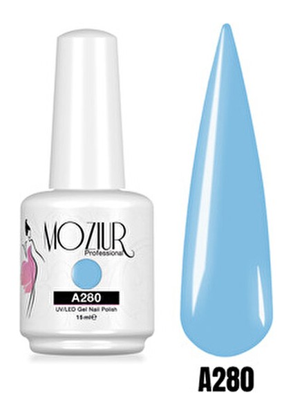UV LED Kalıcı Oje A280 Mavi Renk 15 ml Uzun Süreli Parlaklık Sağlar indirimleri